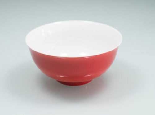 Coffret 4 tasses porcelaine de Hua rouge 11cl - boutique de thé - Jim's tea à andernos-les-bain